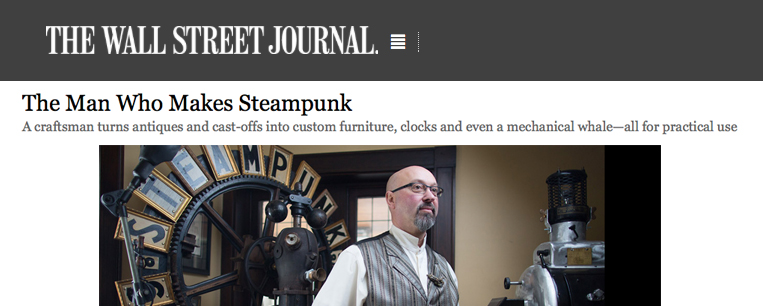 Featured image for “WSJ: The Man Who Makes Steampunk”