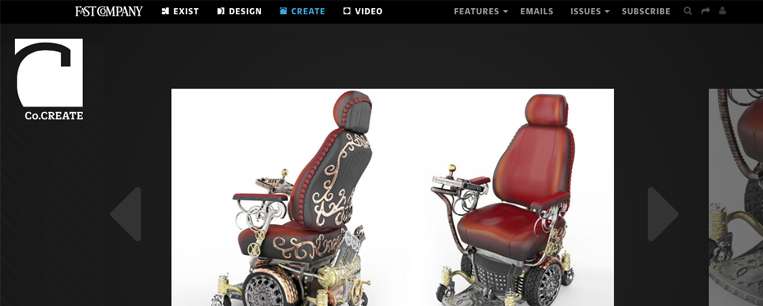Featured image for “FastCompany : SEE WHEELCHAIRS REIMAGINED AS TRICKED-OUT STEAMPUNK RIDES”