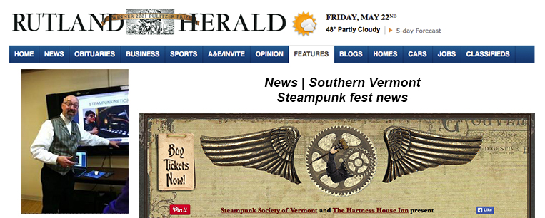 Featured image for “Rutland Herald: Steampunk fest news”