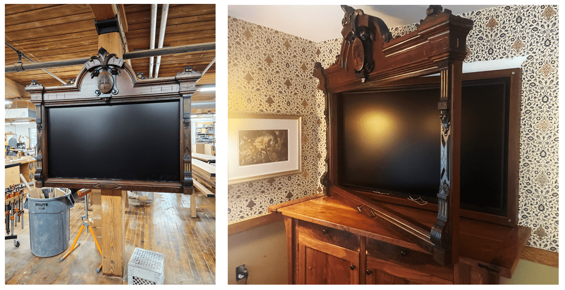 Featured image for “Steampunk TV Frame for 65″ TV”