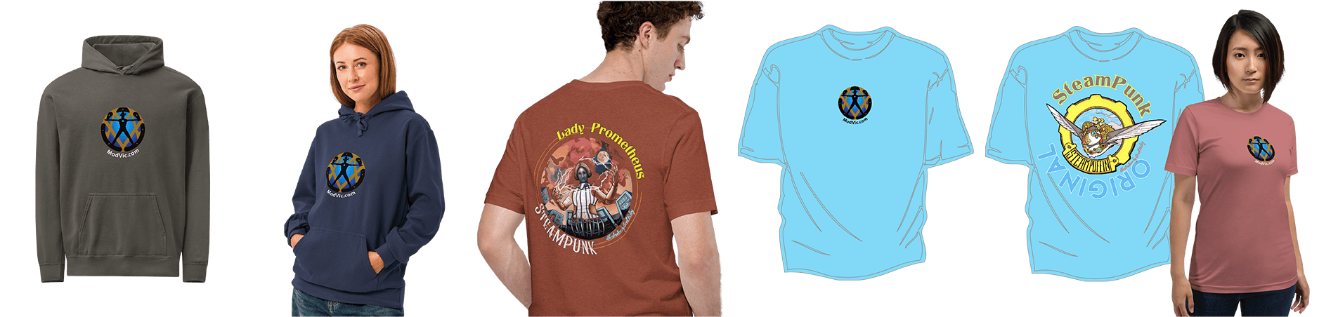Featured image for “Special Announcement: Official ModVic Steampunk eStore Now Offering T-Shirts, Hoodies and Hats”